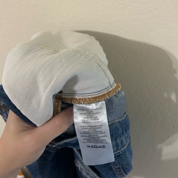 NWT Free People We The Free Deep Sea Blue Distressed Cotton Rolled Size 30 Short - Picture 11 of 11